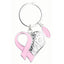 Bagutta Portachiavi Cuore Decorato con Nastro Rosa 8 cm