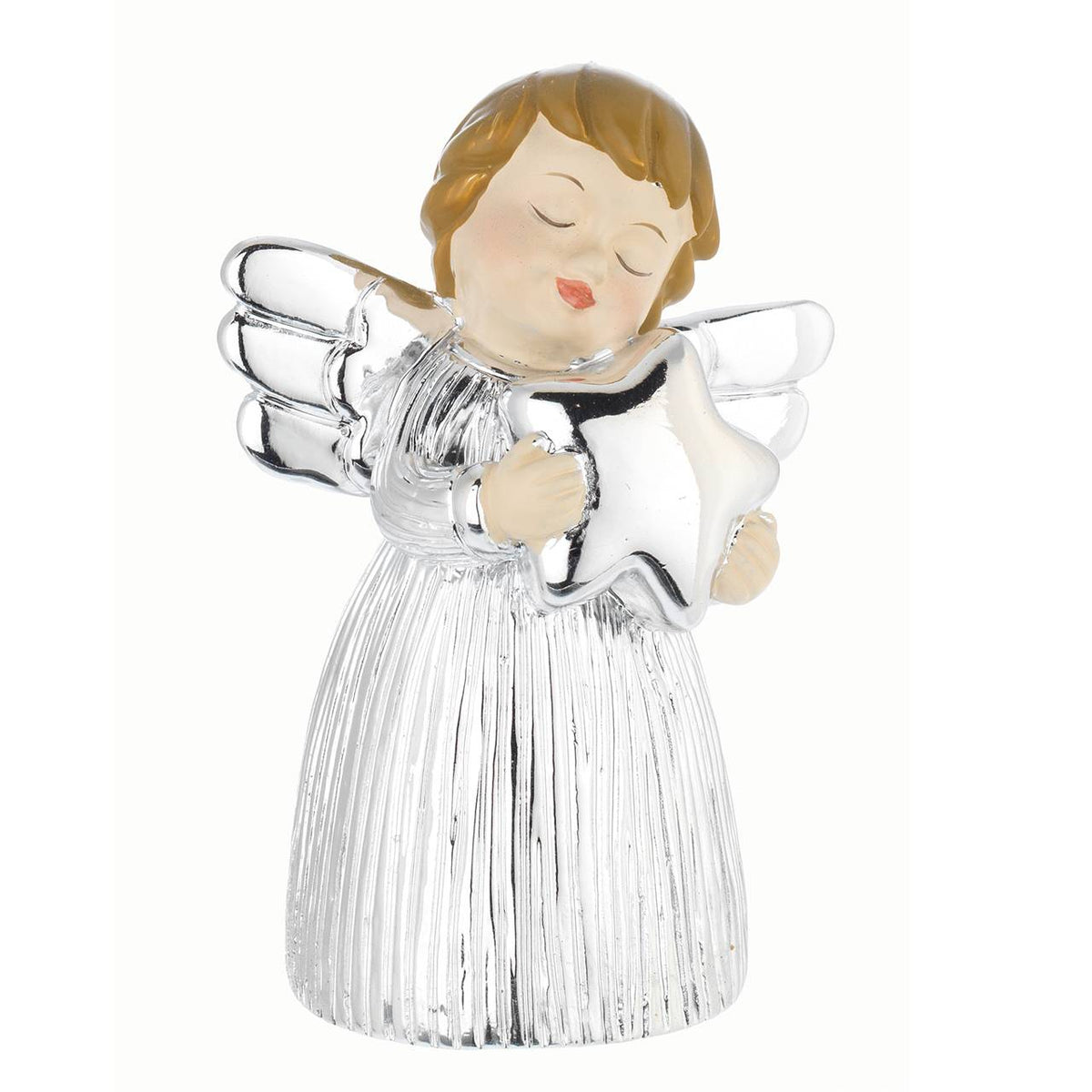 Bagutta Angioletto Argentato con Stella in Confezione Regalo 8 cm