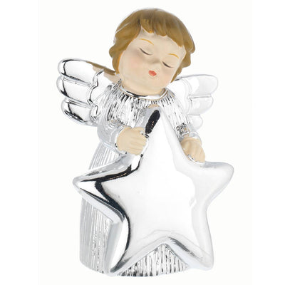 Bagutta Angioletto Argentato con Stella Grande in Confezione Regalo 8 cm