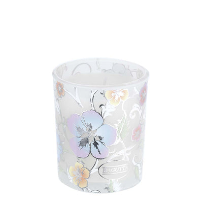 Bagutta Silver Flames Candela Profumata Vaniglia Noir Decoro Fiori Bianchi 150 g