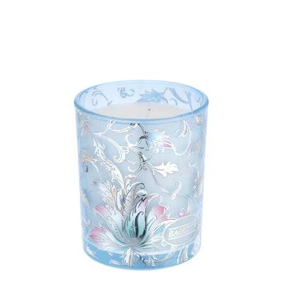 Bagutta Silver Flames Candela Profumata Cannella Decoro Foglie Azzurre 150 g