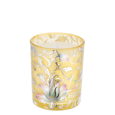 Bagutta Silver Flames Candela Profumata Limone Decoro Foglie Gialle 150 g