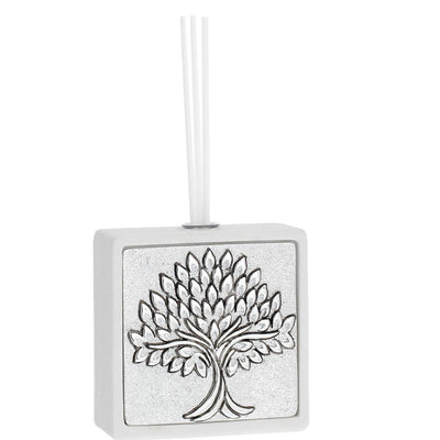Bagutta Profumatore per Ambienti Quadrato Albero con Spighe Argentato 10x10 cm