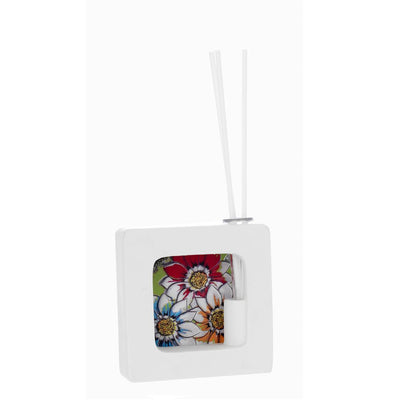 Bagutta Girasoli Multicolore Profumatore per Ambienti Quadrato Bianco 8x8x3 cm