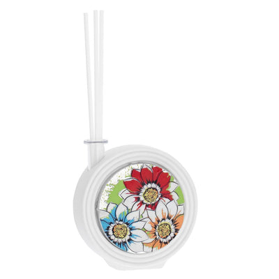 Bagutta Girasoli Multicolore Profumatore per Ambienti Tondo Bianco Ø 8,5x3 cm