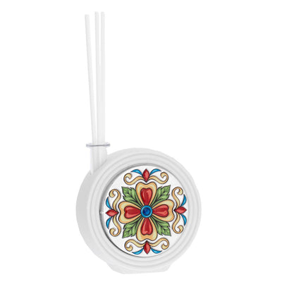 Bagutta Maiolica Rossa Profumatore per Ambienti Tondo Bianco Ø 8,5x3 cm