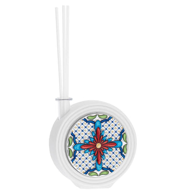 Bagutta Maiolica Blu Profumatore per Ambienti Tondo Bianco Ø 8,5x3 cm