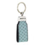 Bagutta Portachiavi ad Anello con Inserto in Tessuto Azzurro Microfantasia Blu 11 cm