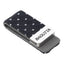 Bagutta Fermasoldi con Inserto in Tessuto Nero Fantasia Bianca 6x3 cm