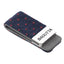 Bagutta Fermasoldi con Inserto in Tessuto Blu Fantasia Rossa 6x3 cm