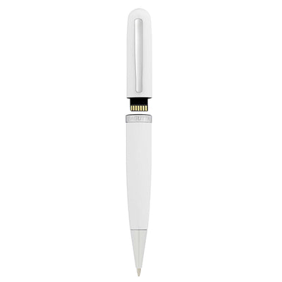 Bagutta Penna a Sfera Corpo Liscio con Memoria USB 16 GB Bianca