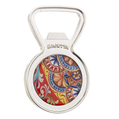 Bagutta La Terra del Sole Apribottiglie Motivo Ornamentale Rosso e Blu 7 cm