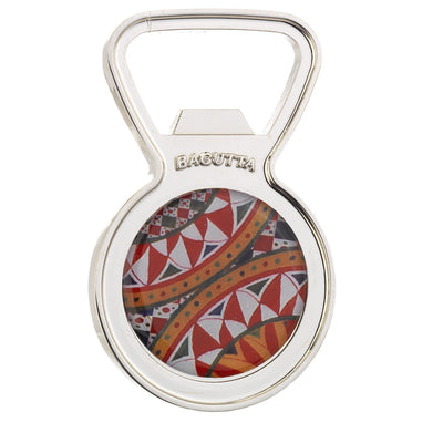 Bagutta La Terra del Sole Apribottiglie Motivo Geometrico Rosso 7 cm