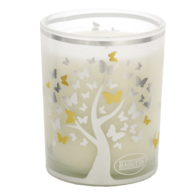 Bagutta Silver Flames Candela Profumata Vaniglia Noir Albero con Farfalle 500 g
