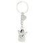 Bagutta Portachiavi Angelo in Metallo Silver Plated con Cuore Abito Bianco 9 cm