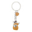 Bagutta Portachiavi Angelo in Metallo Silver Plated con Cuore Abito Salmone 9 cm