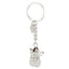 Bagutta Portachiavi Angelo in Metallo Silver Plated con Quadrifoglio Abito Bianco 9 cm