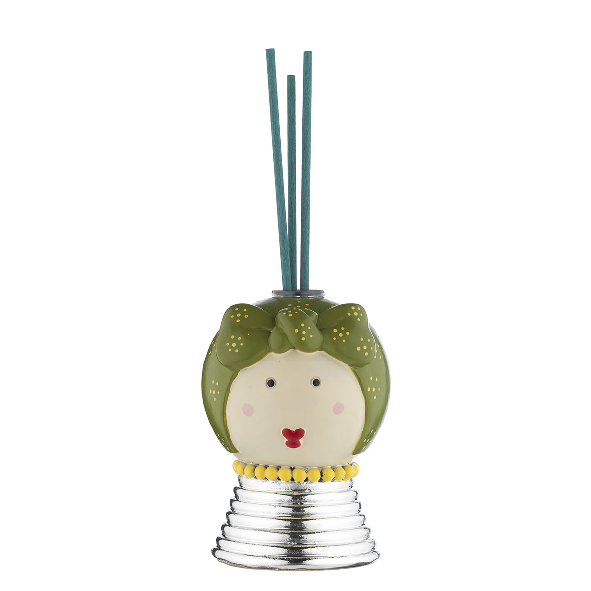 Bagutta Mama Profumatore per Ambienti Viso Verde Fragranza Inclusa 9 cm