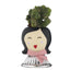 Bagutta Belle Époque Piantina Naturale Assortita Portavaso Viso con Fiocco Rosa 9 cm