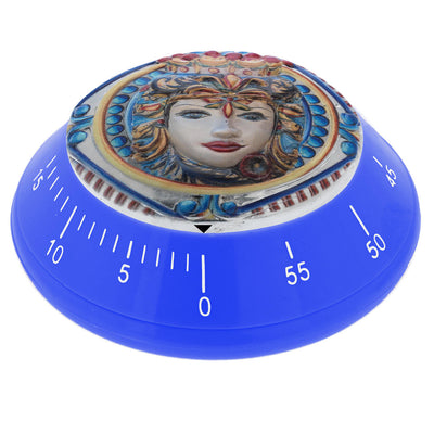 Bagutta La Terra del Sole Timer da Cucina Blu Testa di Moro Donna 8x10 cm