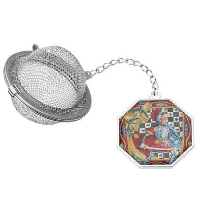 Bagutta La Terra del Sole Infusore per Tè a Sfera con Ciondolo Pupo Siciliano a Cavallo 4x20 cm