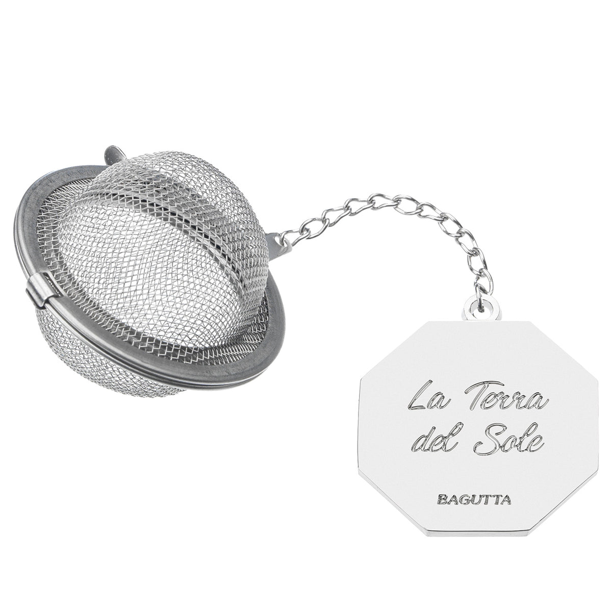 Bagutta La Terra del Sole Infusore per Tè a Sfera con Ciondolo Motivo Ornamentale Rosso e Blu 4x20 cm