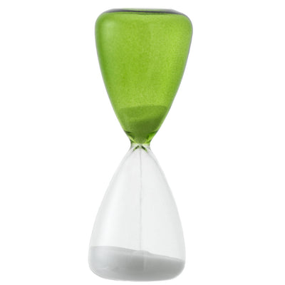 Bagutta Clessidra Mignon in Vetro Trasparente e Verde 5 minuti 4x10 cm con Astuccio Regalo