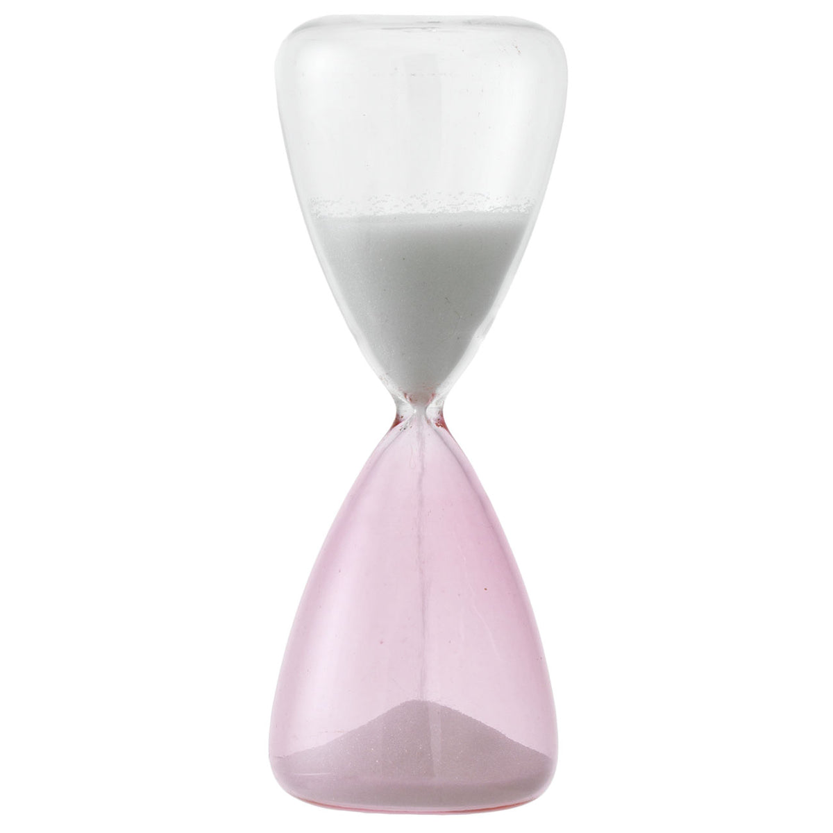 Bagutta Clessidra Mignon in Vetro Trasparente e Rosa 5 minuti 4,5x12 cm con Astuccio Regalo