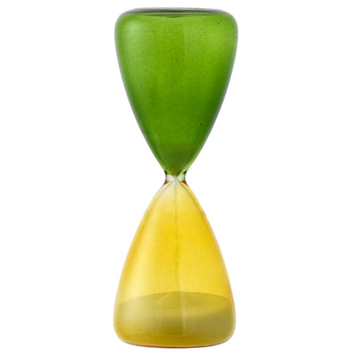 Bagutta Clessidra Mignon in Vetro Giallo e Verde 5 minuti 4,5x12 cm con Astuccio Regalo