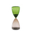 Bagutta Clessidra in Vetro Lucido Verde e Tortora 15 minuti 7x15 cm