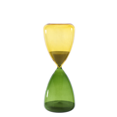Bagutta Clessidra in Vetro Lucido Giallo e Verde 30 minuti 8x20 cm