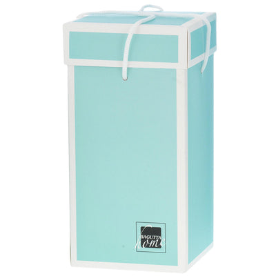 Bagutta Clessidra in Vetro Lucido Blu e Giallo 45 minuti 9x25 cm