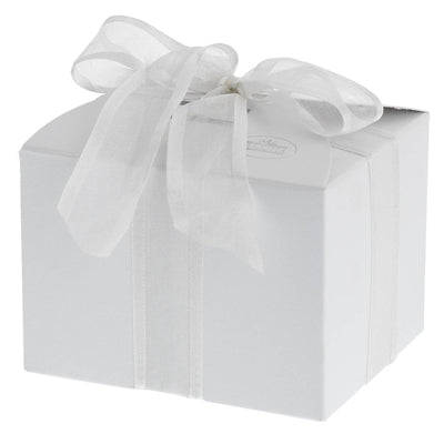 Bagutta Scatolina Decorativa Argentata a Cuore con Fiocco e Fiori 8,5x6,5x6 cm