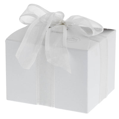 Bagutta Scatolina Decorativa Argentata a Cuore con Fiocco e Fiori 7x7x5 cm