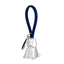 Bagutta Portachiavi Silver Plated Cane con Asola in Silicone Blu 8 cm