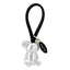 Bagutta Portachiavi Silver Plated Koala con Asola in Silicone Nera 8 cm