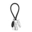 Bagutta Portachiavi Silver Plated Cavallo con Asola in Silicone Nera 8 cm