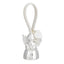 Bagutta Portachiavi Silver Plated Angelo con Mani Giunte Asola Bianca e Cuore 8 cm