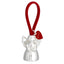 Bagutta Portachiavi Silver Plated Angelo con Mani Giunte Asola Rossa e Cuore 8 cm