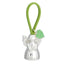 Bagutta Portachiavi Silver Plated Angelo con Mani Giunte Asola Verde e Cuore 8 cm