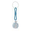 Bagutta Portachiavi Coccinella Silver Plated Azzurra con Cordino Intrecciato 13 cm
