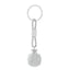 Bagutta Portachiavi Coccinella Silver Plated Bianca con Cordino Intrecciato 13 cm