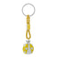 Bagutta Portachiavi Coccinella Silver Plated Gialla con Cordino Intrecciato 13 cm