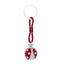 Bagutta Portachiavi Coccinella Silver Plated Rossa con Cordino Intrecciato 13 cm
