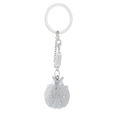 Bagutta Portachiavi Coccinella Silver Plated Bianca con Catenella 13 cm