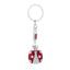 Bagutta Portachiavi Coccinella Silver Plated Rossa con Catenella 13 cm