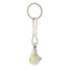Bagutta Portachiavi Gnomo Silver Plated Bianco con Cordino Intrecciato 13 cm