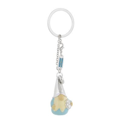 Bagutta Portachiavi Gnomo Silver Plated Azzurro con Catenella 13 cm