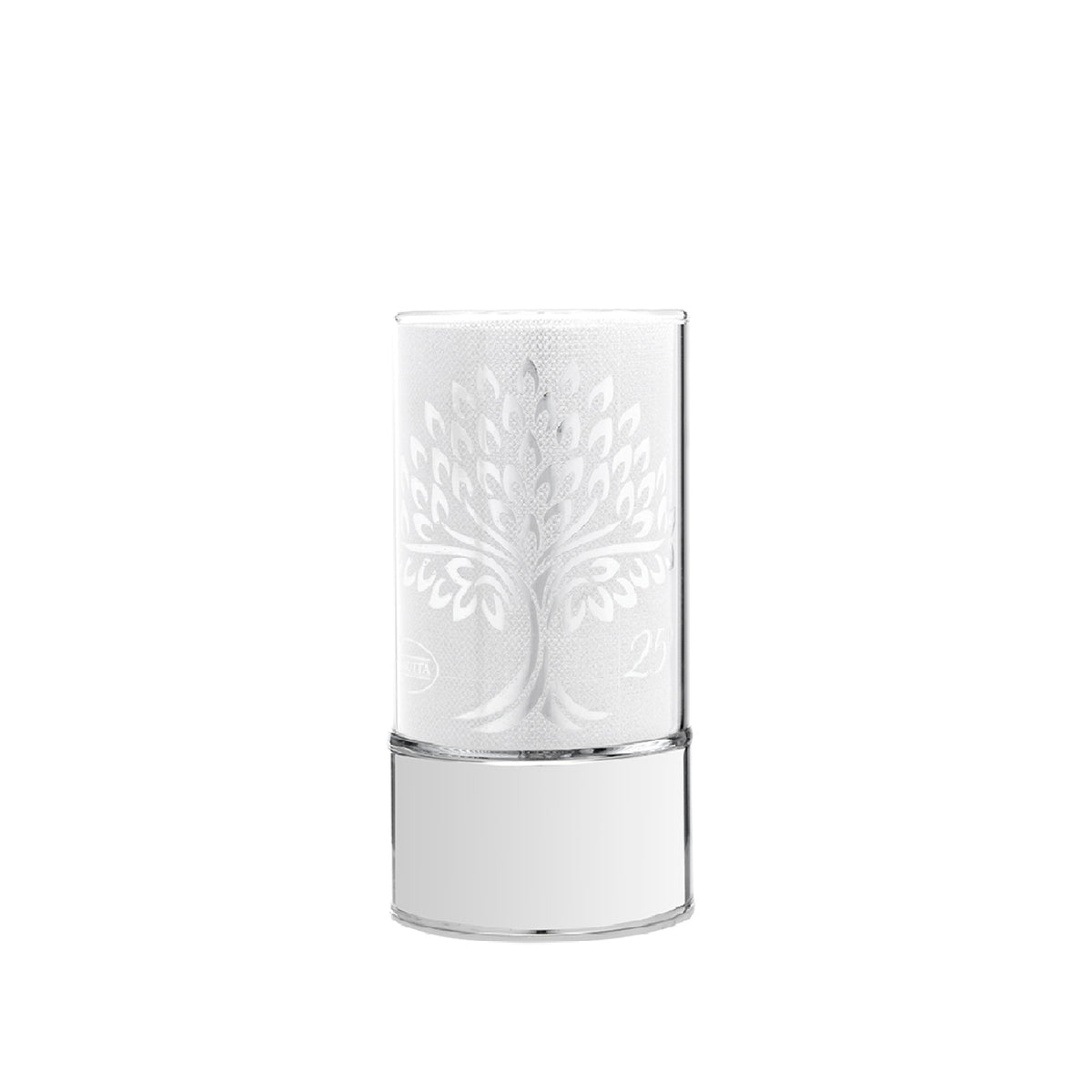 Bagutta Lampada LED in Vetro Albero con Spighe 25° Anniversario Batterie Incluse 7x15 cm