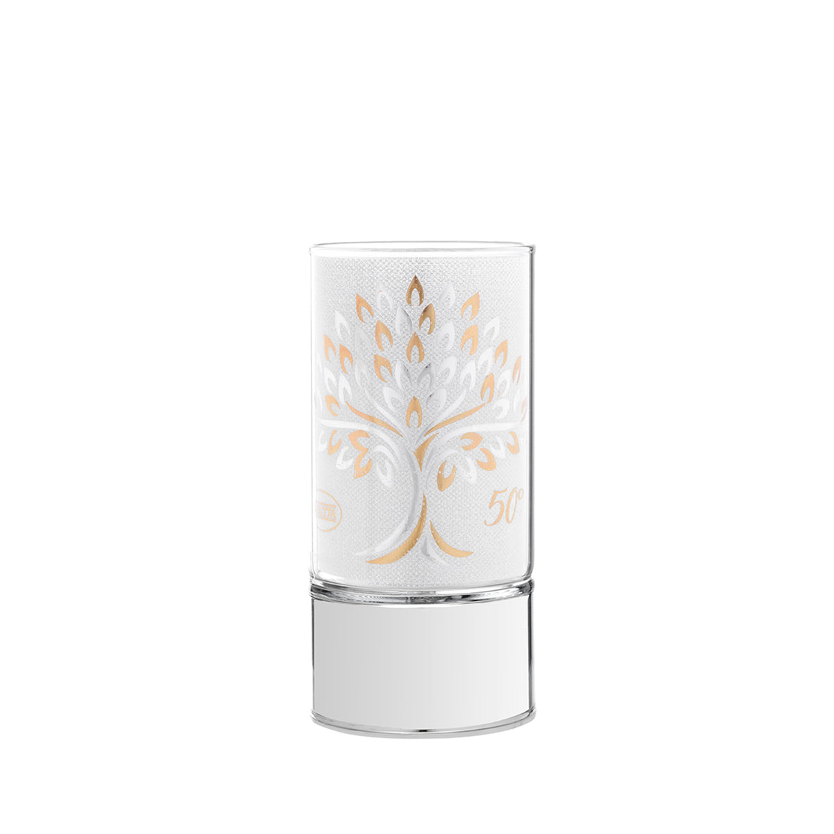 Bagutta Lampada LED in Vetro Albero con Spighe 50° Anniversario Batterie Incluse 7x15 cm
